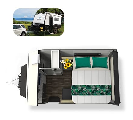 12 ft Caravan layout illustration