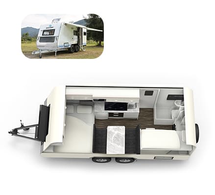 19 ft Off-road Caravan layout illustration