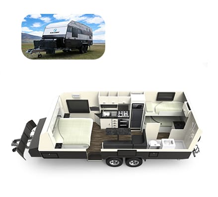 19 ft Toy Hauler layout illustration